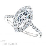 Marquise Cut Forever Brilliant Moissanite Engagement Ring #GTJ1153-marquise-fb-w