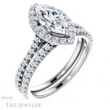 Marquise Cut Forever Brilliant Moissanite Engagement Ring #GTJ1153-marquise-fb-w