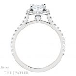 Oval Shaped Forever One Moissanite Engagement Ring #GTJ1153-oval-fo-w