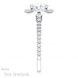 Oval Shaped Forever One Moissanite Engagement Ring #GTJ1153-oval-fo-w