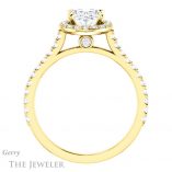 Oval Shaped Forever One Moissanite Engagement Ring #GTJ1153-oval-fo-y