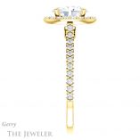 Oval Shaped Forever One Moissanite Engagement Ring #GTJ1153-oval-fo-y