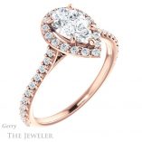 Pear Shaped Forever One Moissanite Engagement Ring #GTJ1153-pear-fb-r 4 Pear Shaped Forever Brilliant Moissanite Engagement Ring #GTJ1153-pear-fb-r