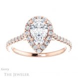 Pear Shaped Forever One Moissanite Engagement Ring #GTJ1153-pear-fb-r 1 Pear Shaped Forever Brilliant Moissanite Engagement Ring #GTJ1153-pear-fb-r