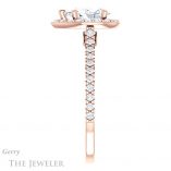 Pear Shaped Forever One Moissanite Engagement Ring #GTJ1153-pear-fb-r 3 Pear Shaped Forever Brilliant Moissanite Engagement Ring #GTJ1153-pear-fb-r
