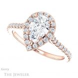 Pear Shaped Forever One Moissanite Engagement Ring #GTJ1153-pear-fb-r 5 Pear Shaped Forever Brilliant Moissanite Engagement Ring #GTJ1153-pear-fb-r