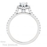 Pear Shaped Forever One Moissanite Engagement Ring #GTJ1153-pear-fb-w 2 Pear Shaped Forever Brilliant Moissanite Engagement Ring #GTJ1153-pear-fb-w