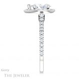 Pear Shaped Forever One Moissanite Engagement Ring #GTJ1153-pear-fb-w 3 Pear Shaped Forever Brilliant Moissanite Engagement Ring #GTJ1153-pear-fb-w