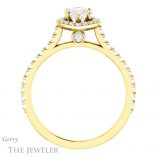 Pear Shaped Forever One Moissanite Engagement Ring #GTJ1153-pear-fb-y 2 Pear Shaped Forever Brilliant Moissanite Engagement Ring #GTJ1153-pear-fb-y