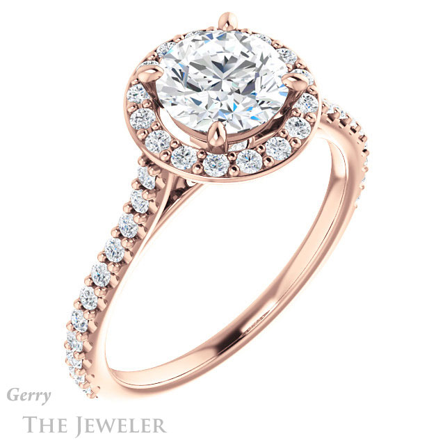 Round Cut Forever One Moissanite Engagement Ring #GTJ1153-round-fo-r 4 Round Cut Forever One Moissanite Engagement Ring #GTJ1153-round-fo-r