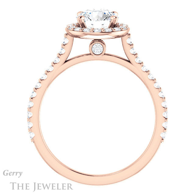 Round Cut Forever One Moissanite Engagement Ring #GTJ1153-round-fo-r