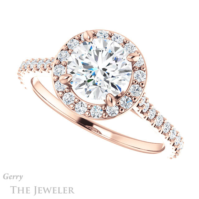 Round Cut Forever One Moissanite Engagement Ring #GTJ1153-round-fo-r 5 Round Cut Forever One Moissanite Engagement Ring #GTJ1153-round-fo-r