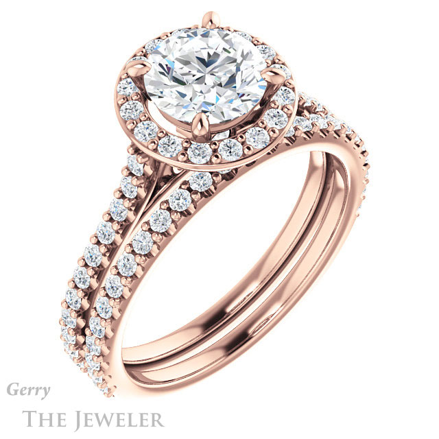 Round Cut Forever One Moissanite Engagement Ring #GTJ1153-round-fo-r 6 Round Cut Forever One Moissanite Engagement Ring #GTJ1153-round-fo-r