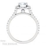 Round Cut Forever One Moissanite Engagement Ring #GTJ1153-round-fo-w 2 Round Cut Forever One Moissanite Engagement Ring #GTJ1153-round-fo-w