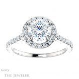 Round Cut Forever One Moissanite Engagement Ring #GTJ1153-round-fo-w 1 Round Cut Forever One Moissanite Engagement Ring #GTJ1153-round-fo-w