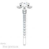 Round Cut Forever One Moissanite Engagement Ring #GTJ1153-round-fo-w 3 Round Cut Forever One Moissanite Engagement Ring #GTJ1153-round-fo-w