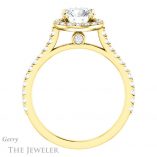 Round Cut Forever One Moissanite Engagement Ring #GTJ1153-round-fo-y