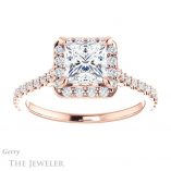 Princess Cut Forever One Moissanite Engagement Ring #GTJ1153-square-fo-r