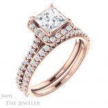 Princess Cut Forever One Moissanite Engagement Ring #GTJ1153-square-fo-r