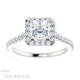 Princess Cut Forever One Moissanite Engagement Ring #GTJ1153-square-fo-w 1 Princess Cut Forever One Moissanite Engagement Ring #GTJ1153-square-fo-w