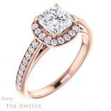 Cushion Cut Forever One Moissanite Engagement Ring #GTJ1154-cushion-fo-r