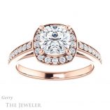 Cushion Cut Forever One Moissanite Engagement Ring #GTJ1154-cushion-fo-r