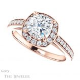 Cushion Cut Forever One Moissanite Engagement Ring #GTJ1154-cushion-fo-r