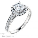 Cushion Cut Forever One Moissanite Engagement Ring #GTJ1154-cushion-fo-w