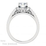Cushion Cut Forever One Moissanite Engagement Ring #GTJ1154-cushion-fo-w