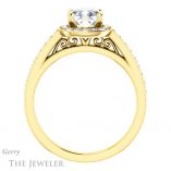 Cushion Cut Forever One Moissanite Engagement Ring #GTJ1154-cushion-fo-y