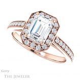 Emerald Cut Forever Brilliant Moissanite Engagement Ring #GTJ1154-emerald-fb-r