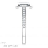 Emerald Cut Forever Brilliant Moissanite Engagement Ring #GTJ1154-emerald-fb-w