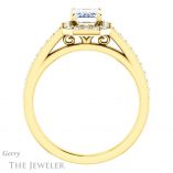 Emerald Cut Forever Brilliant Moissanite Engagement Ring #GTJ1154-emerald-fb-y