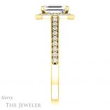 Emerald Cut Forever Brilliant Moissanite Engagement Ring #GTJ1154-emerald-fb-y