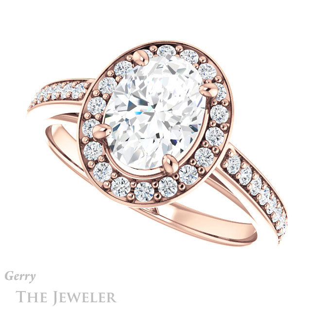 Oval Shaped Forever One Moissanite Engagement Ring #GTJ1154-oval-fo-r 5 Oval Shaped Forever One Moissanite Engagement Ring #GTJ1154-oval-fo-r