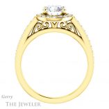 Round Cut Forever One Moissanite Engagement Ring #GTJ1154-round-fo-y 2 Round Cut Forever One Moissanite Engagement Ring #GTJ1154-round-fo-y