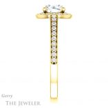 Round Cut Forever One Moissanite Engagement Ring #GTJ1154-round-fo-y 3 Round Cut Forever One Moissanite Engagement Ring #GTJ1154-round-fo-y