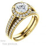 Round Cut Forever One Moissanite Engagement Ring #GTJ1154-round-fo-y 6 Round Cut Forever One Moissanite Engagement Ring #GTJ1154-round-fo-y
