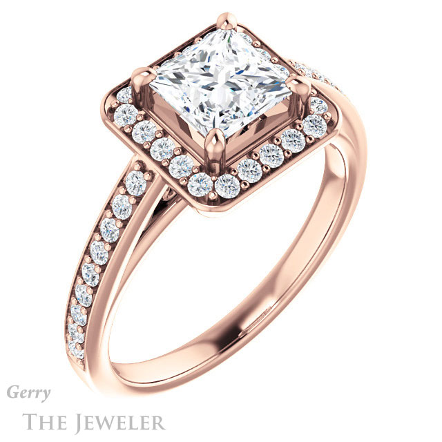 Princess Cut Forever One Moissanite Engagement Ring #GTJ1154-square-fo-r 4 Princess Cut Forever One Moissanite Engagement Ring #GTJ1154-square-fo-r