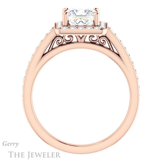 Princess Cut Forever One Moissanite Engagement Ring #GTJ1154-square-fo-r