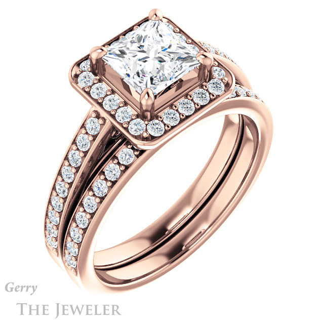 Princess Cut Forever One Moissanite Engagement Ring #GTJ1154-square-fo-r 6 Princess Cut Forever One Moissanite Engagement Ring #GTJ1154-square-fo-r