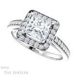 Princess Cut Forever One Moissanite Engagement Ring #GTJ1154-square-fo-w
