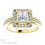 Princess Cut Forever One Moissanite Engagement Ring #GTJ1154-square-fo-y 1 Princess Cut Forever One Moissanite Engagement Ring #GTJ1154-square-fo-y