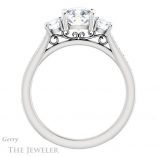 Cushion Cut Forever One Moissanite Engagement Ring #GTJ1155-cushion-fo-w 2 Cushion Cut Forever One Moissanite Engagement Ring #GTJ1155-cushion-fo-w