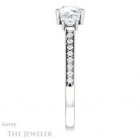 Cushion Cut Forever One Moissanite Engagement Ring #GTJ1155-cushion-fo-w 3 Cushion Cut Forever One Moissanite Engagement Ring #GTJ1155-cushion-fo-w