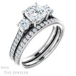 Cushion Cut Forever One Moissanite Engagement Ring #GTJ1155-cushion-fo-w 6 Cushion Cut Forever One Moissanite Engagement Ring #GTJ1155-cushion-fo-w