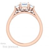 Emerald Cut Forever One Moissanite Engagement Ring #GTJ1155-emerald-fb-r 2 Emerald Cut Forever Brilliant Moissanite Engagement Ring #GTJ1155-emerald-fb-r
