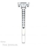 Emerald Cut Forever One Moissanite Engagement Ring #GTJ1155-emerald-fb-w 3 Emerald Cut Forever Brilliant Moissanite Engagement Ring #GTJ1155-emerald-fb-w