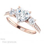 Heart Shaped Forever Brilliant Moissanite Engagement Ring #GTJ1155-heart-fb-r