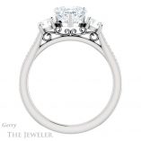 Heart Shaped Forever One Moissanite Engagement Ring #GTJ1155-heart-fb-w 2 Heart Shaped Forever Brilliant Moissanite Engagement Ring #GTJ1155-heart-fb-w